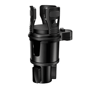 Porta Vaso Doble Ajustable Para Autos Multifuncional Negro