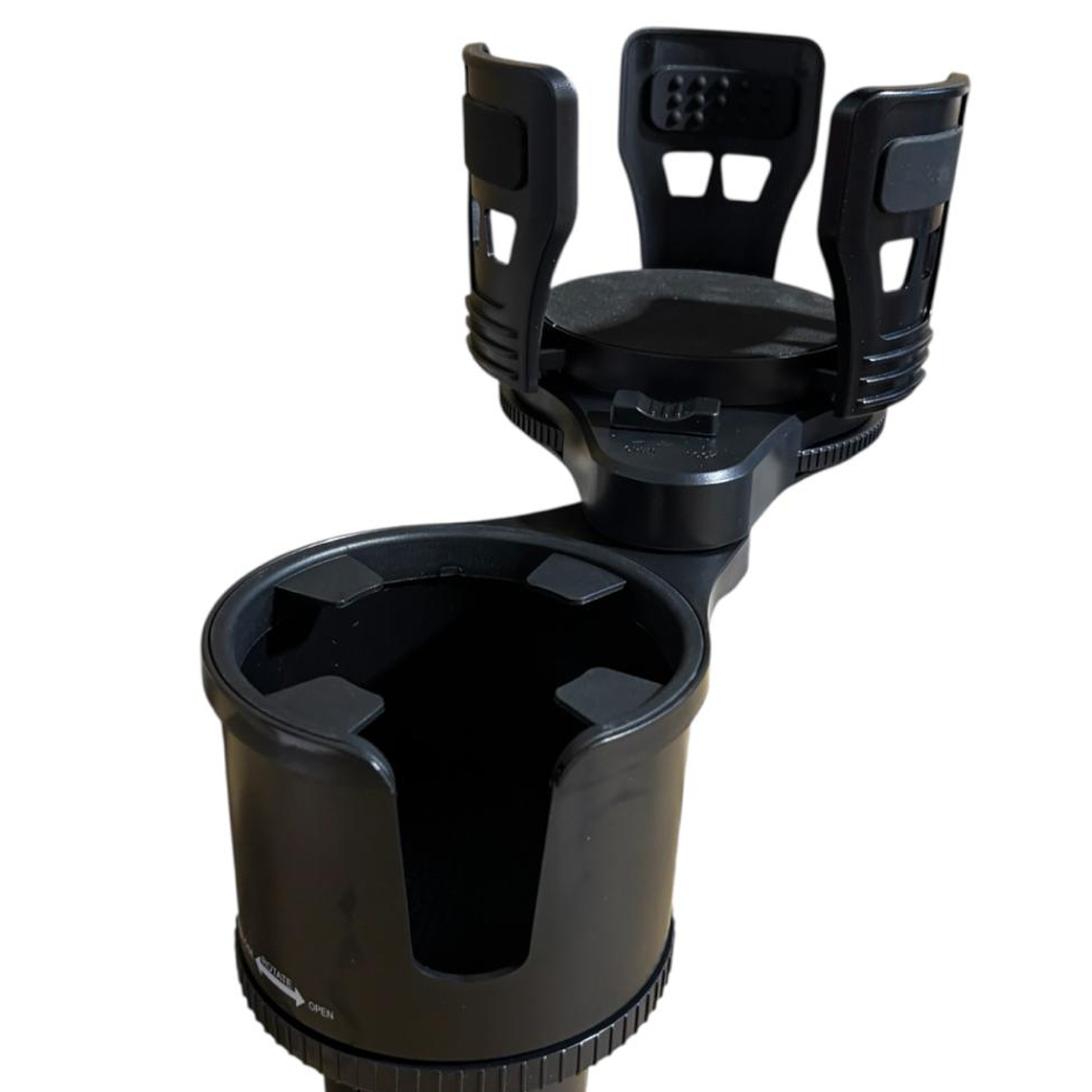 Porta Vaso Doble Ajustable Para Autos Multifuncional Negro 6