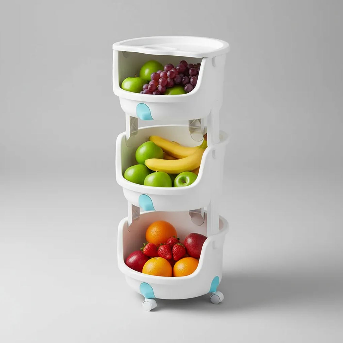 Frutero Innovador 3 Niveles Armable Blanco 1