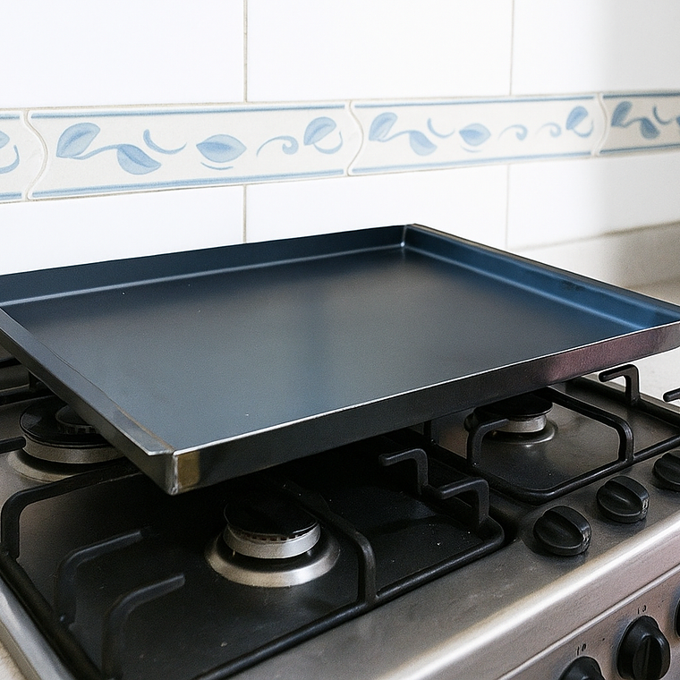 Plancha Churrasquera 45x29 Mas 2 Espatulas 3