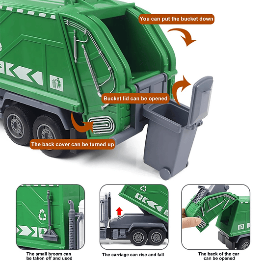 Camión de Basura RC JC-058A - Simulación y Saneamiento