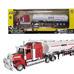 Huina 1757: Camión Cisterna (American Fuel Tanker Truck) Metálico - Escala 1:50 Die-Cast