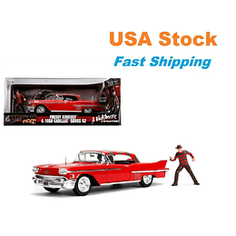 Cadillac 1958 Freddy Krueger Jada (auto a escala 1:24)