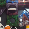 Set bloques magnéticos colores, 101 piezas, con luces,