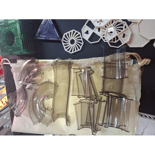 Set bloques magnéticos colores, 101 piezas, con luces,