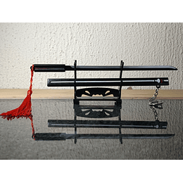 modelo metalico a escala de espada kusanagi de sasuke uchiha naruto 22cm