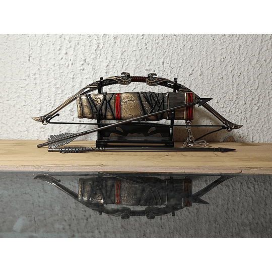 Set de Arco y Carcaj de Atreus - God of War Ragnarok metalico a escala