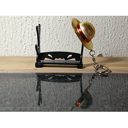 replica metalica a escala de sombrero de paja de monkey d luffy one piece