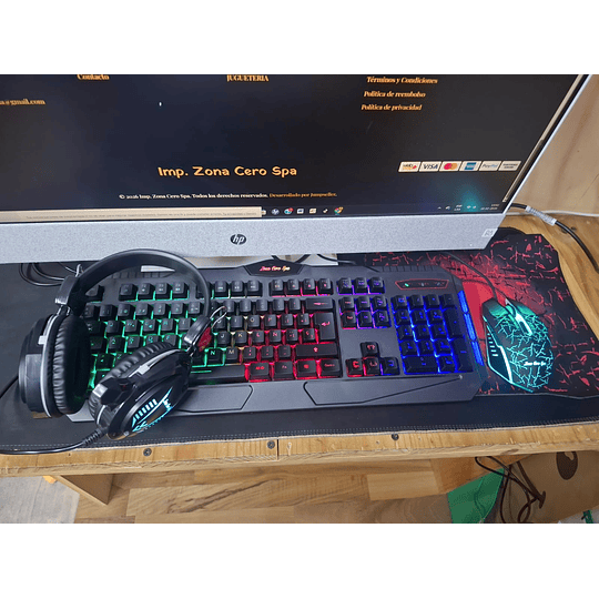 Set Teclado Rgb, Mouse, Audifono Y Mouse Pad