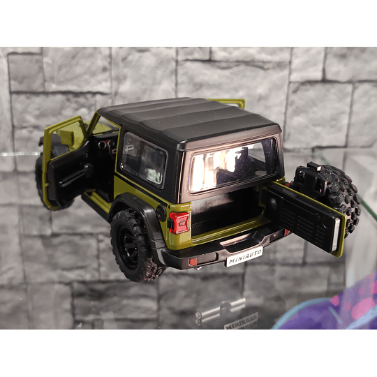 Jeep Wrangler Rubicon Escala 1:32 - Diecast Metal con Techo Removible