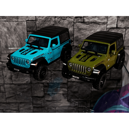Jeep Wrangler Rubicon Escala 1:32 - Diecast Metal con Techo Removible