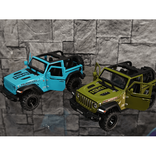 Jeep Wrangler Rubicon Escala 1:32 - Diecast Metal con Techo Removible