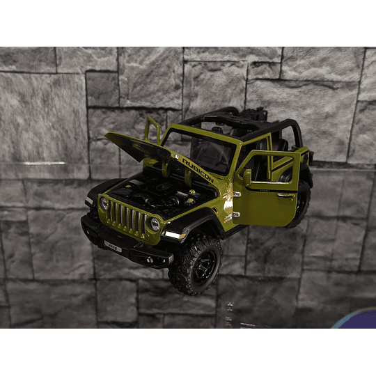 Jeep Wrangler Rubicon Escala 1:32 - Diecast Metal con Techo Removible
