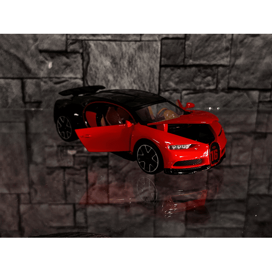 Bugatti Chiron Hypercar Escala 1:32 | Metálico - Full Apertura