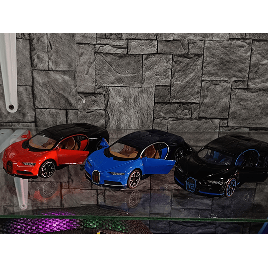 Bugatti Chiron Hypercar Escala 1:32 | Metálico - Full Apertura