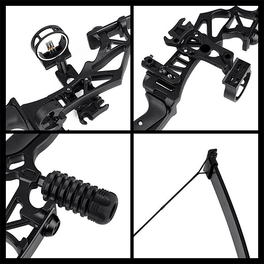 Arco de tiro recto profesional con flechas