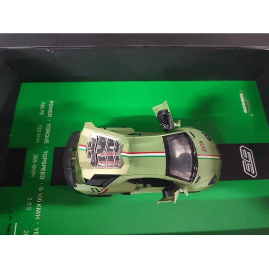 Lamborghini Aventador Ultimae '63' Livery Verde Mate - Cuadro Exhibidor 3D Frame de Colección