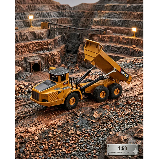 Camión Articulado Metálico 1:50 | Maquinaria Construcción Colección