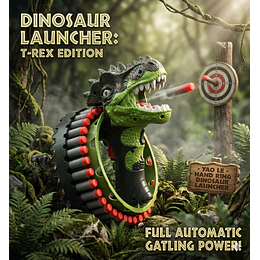 ¡Diversión Prehistórica! Pistola Dinosaurio Dispara Dardos de forma automaticacon Batería Recargable