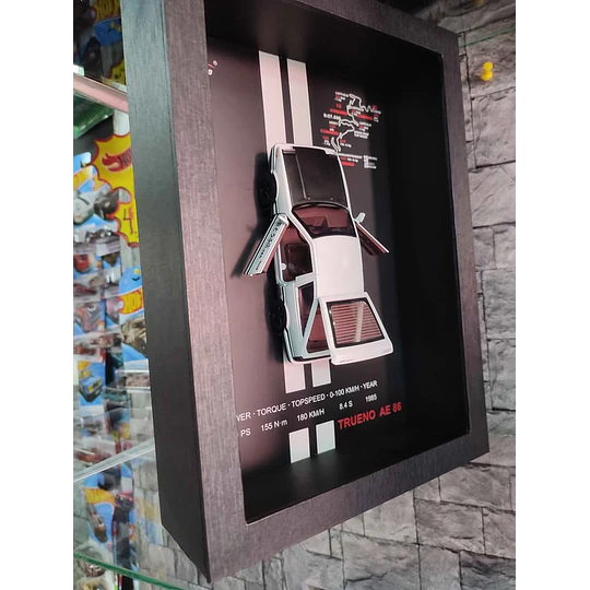 Cuadro Decorativo 3D Auto A Escala Colección Premium Enmarcado