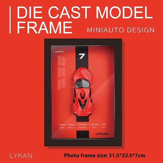 Cuadro Decorativo 3D Auto A Escala Colección Premium Enmarcado