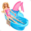 Muñeca Barbie Piscina Glam con Tobogán y Accesorios