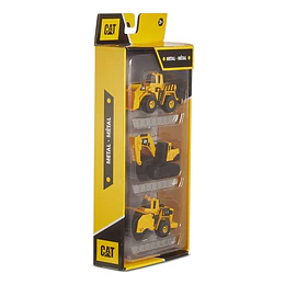 Set de 3 Vehículos de Maquinaria Caterpillar Die-Cast (Playfun)
