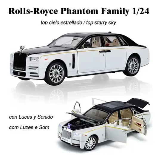 Automóvil a Escala Rolls-Royce Phantom | Adorno de Colección en Metal | Die-Cast Premium