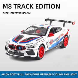 Automóvil a Escala BMW M8 GTE Racing | Escala 1:24 | Metal Die-Cast de Competición