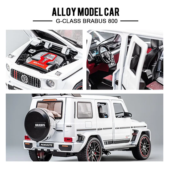 amioneta a Escala Mercedes-Benz Clase G | Escala 1:24 | Metal Die-Cast con Apertura Total | 4 Colores