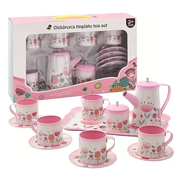 Set tazas de te metalico