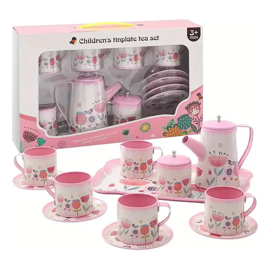 Set tazas de te metalico
