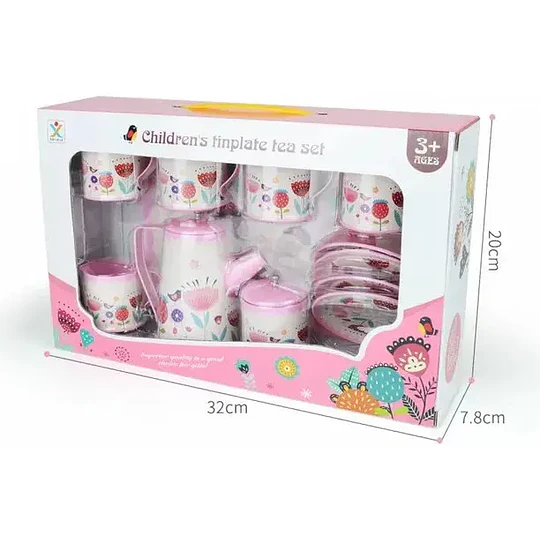 Set tazas de te metalico
