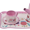 Set tazas de te metalico