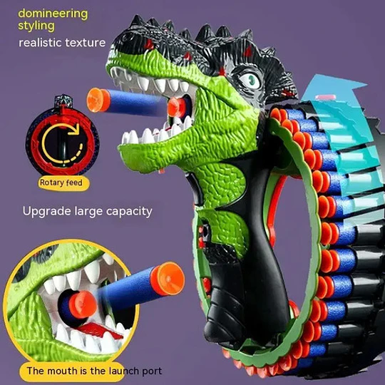 Pistola De Juguete De Dinosaurio Para Niños, Envio Gratis Verde Oscuro