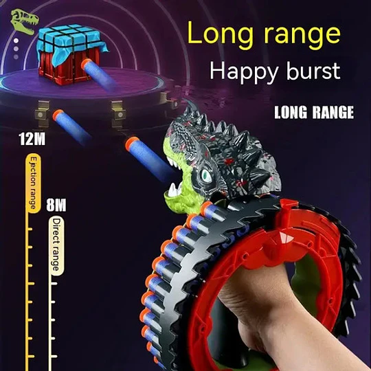 Pistola De Juguete De Dinosaurio Para Niños, Envio Gratis Verde Oscuro