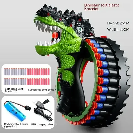 Pistola De Juguete De Dinosaurio Para Niños, Envio Gratis Verde Oscuro