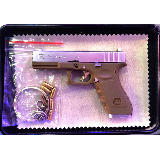 Replica De Pistola A Escala, Metalica, Glock, Llavero