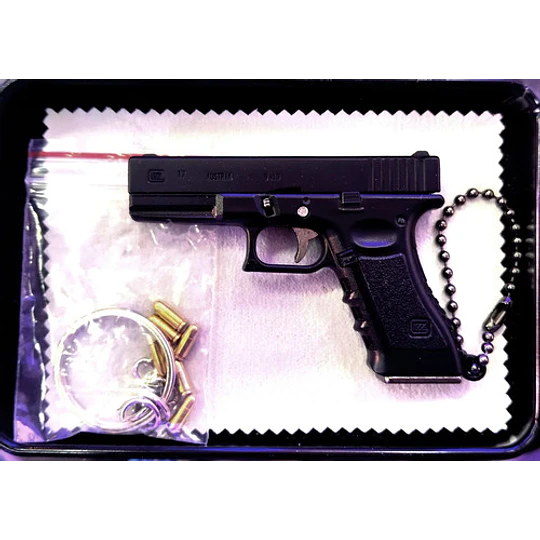 Replica De Pistola A Escala, Metalica, Glock, Llavero