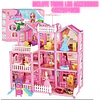 Casa De Muñecas 220 Pcs Armable C/ Accesorios Para Amoblar