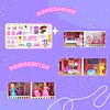Casa De Muñecas 220 Pcs Armable C/ Accesorios Para Amoblar