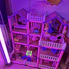 Casa De Muñecas 220 Pcs Armable C/ Accesorios Para Amoblar