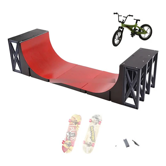 Fingerboard Skate Rampas Para Patinetas De Dedos Negro