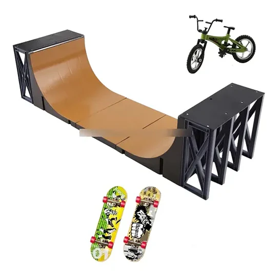 Fingerboard Skate Rampas Para Patinetas De Dedos Negro