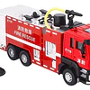 Carro Bombero  Metálico  1:50, Con Sonidos Y Lanza Agua Blanco