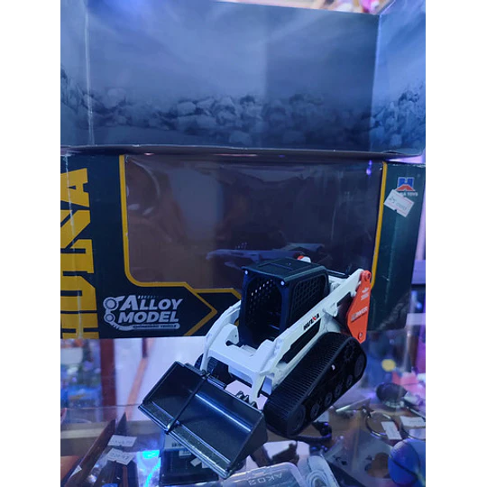 Mini Cargador Oruga Con Garra, Escala 1:50 Full Metal, Huina Blanco