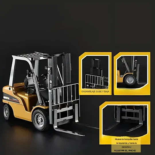 Grua Horquilla Huina 1717 Vehiculo De Carga 1:50 Amarillo
