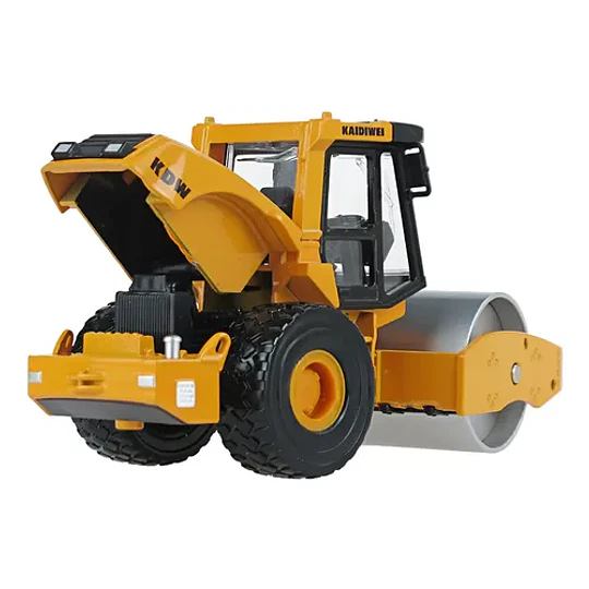 Rodillo Compactador Full Metal, Escala 1:50 Amarillo