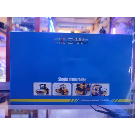 Rodillo Compactador Full Metal, Escala 1:50 Amarillo