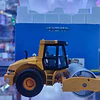 Rodillo Compactador Full Metal, Escala 1:50 Amarillo